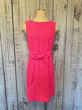 Lilly Pulitzer Neon Pink‎ Sleeveless Tie-Waist Mini Dress